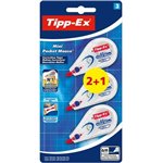 Bic Correttore a Nastro in Blister Mini Pocket Mouse 2+1