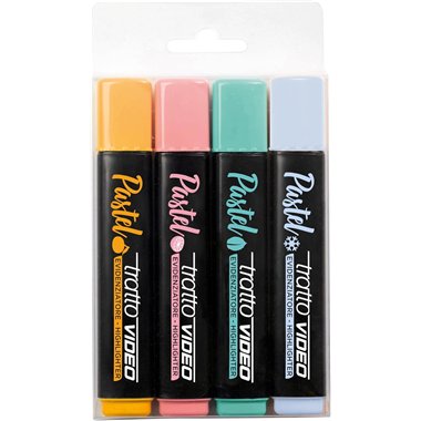 Evidenziatori Tratto Video Pastel  4 Colori 03 07 05 16