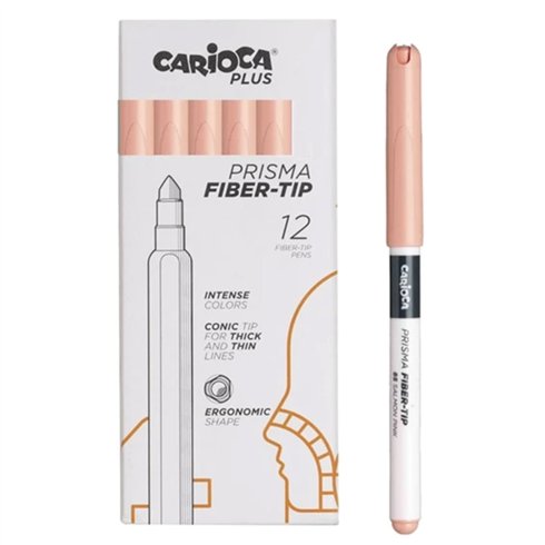 Carioca Plus Pennarelli Prisma 12 pz. Salmon Pink