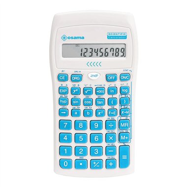 Calcolatrice Osama Scientifica OS 84019079 Bianco\Azzurro