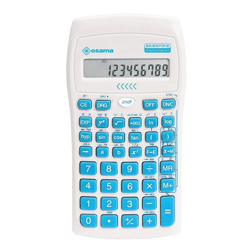 Calcolatrice Osama Scientifica OS 84019079 Bianco\Azzurro