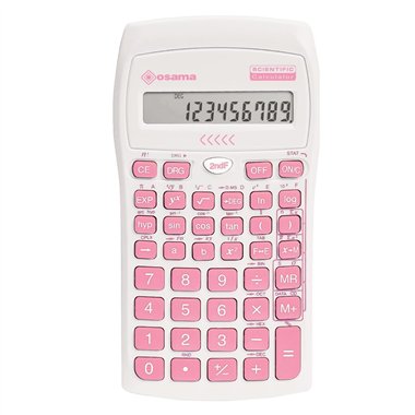 Calcolatrice Osama Scientifica OS 84019079 Bianco\Rosa