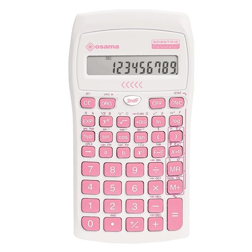 Calcolatrice Osama Scientifica OS 84019079 Bianco\Rosa