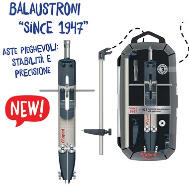 Balaustrone Maped con Frizione in Metallo 4 pz. 198802