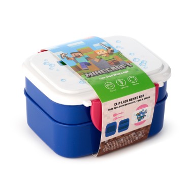 PK 25 Portapranzo con posate Minecraft Axolotl LBOX114