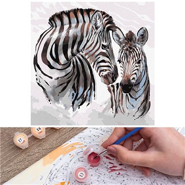 Painting numbers 40x40 Striped life KHO4366