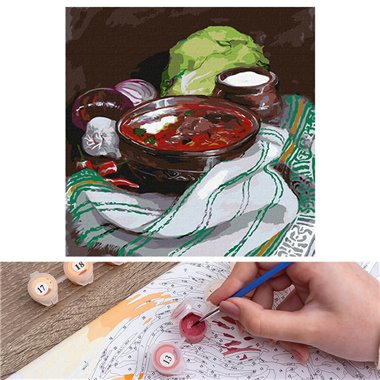 Painting numbers 40x40 Lunch at grandma KHO5652