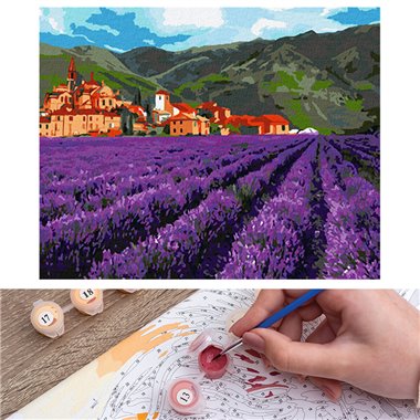 Painting numbers 40x50 Mountain lavender KHO2296
