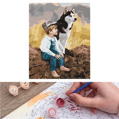 Painting numbers 40x50 Sincere friends КНО4660