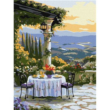 Painting by Numbers 30х40 KHO2908 A scenic dinner