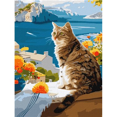Painting by Numbers 30х40 KHO6608 A dreamy kitten
