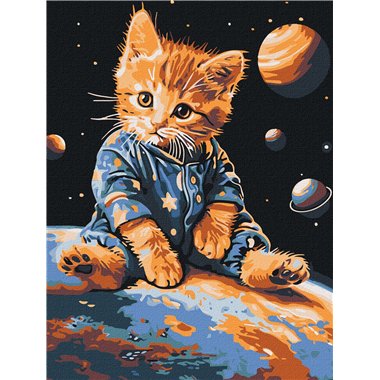 Painting by Numbers 30х40 KHO6646 Star kitten