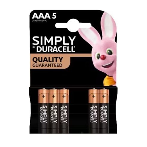 Pile Duracell Alcaline Simply/Basic Ministilo AAA 5 pz