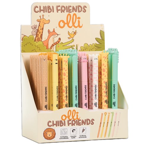 Penna Cancellabile Olli Chibi Friends Expo 48 pz.