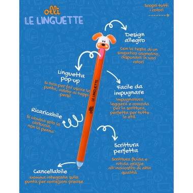 Penna Cancellabile Olli Le Linguette Dog Expo 36 pz.
