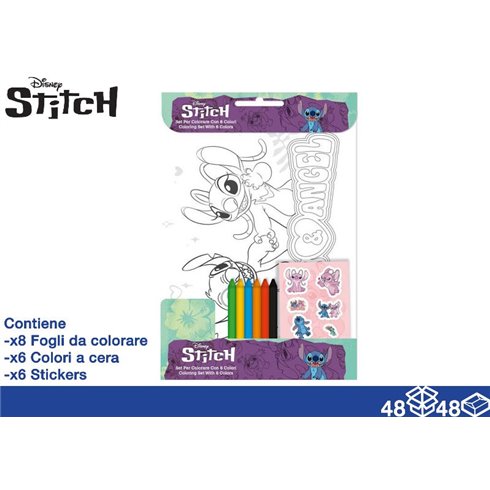 Album da Colorare 20x29 Stitch A + pastelli a cera