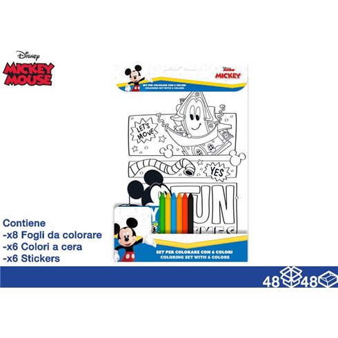 Album da Colorare 20x29 Mickey + pastelli a cera