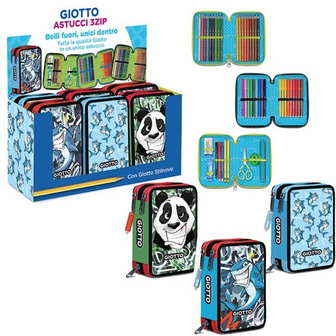 Astuccio 3 Zip Giotto Smart Stilnovo Cryptopuppets F964500