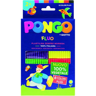 Plastilina Pongo by Giotto 264 gr. 8 Colori Fluo