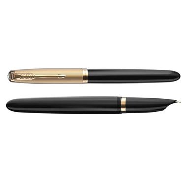 Parker 00 51 Deluxe Black GT Stilo M 18K 2123512 ( Fine Stock )