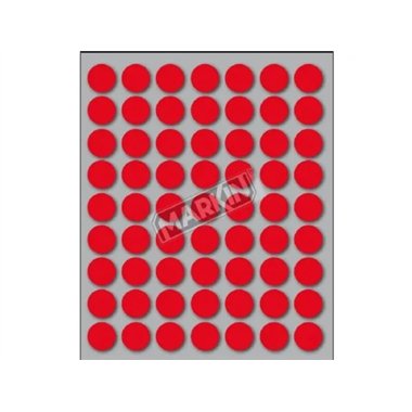 Etichette su A4 Markin Diam.40 2400 pz.Rosso