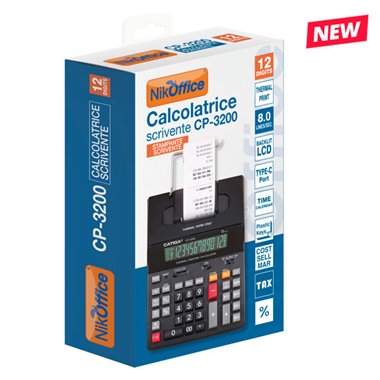 Calcolatrice NikOffice  Scrivente CP-3200 Termica