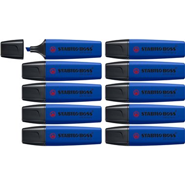 Evidenziatori Stabilo Boss Original Wildflower Blu El. 10 Pz.