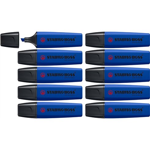 Evidenziatori Stabilo Boss Original Wildflower Blu El. 10 Pz.