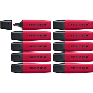 Evidenziatori Stabilo Boss Original Wildflower Borgogna 10 Pz.