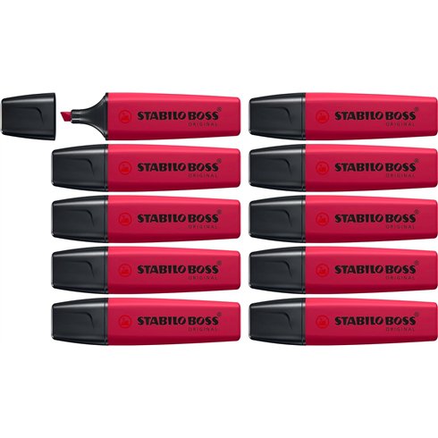 Evidenziatori Stabilo Boss Original Wildflower Borgogna 10 Pz.