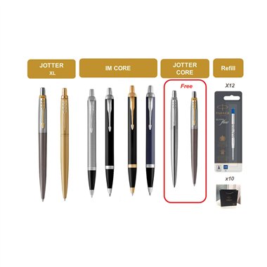 Parker Pacchetto Natale 8 penne (di cui 2 in Omaggio) +12 Refil 2229423