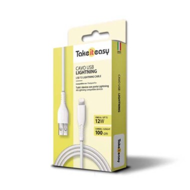 Ema Cavo USB/Lightning 12W 1 mt. Bianco