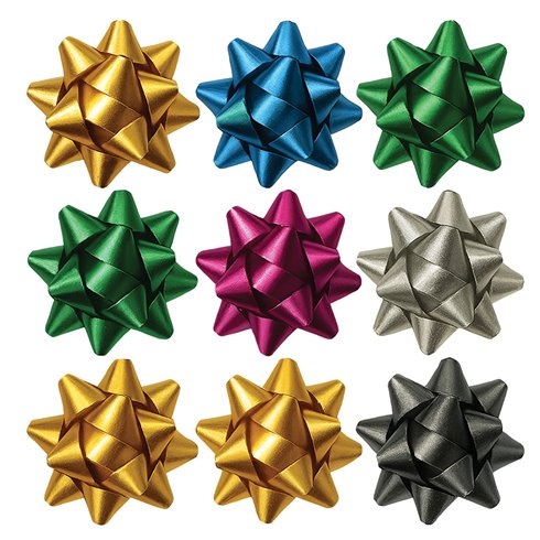 Stelle Metallizzate mm. 10 diam. mm. 50 100 pz.  Ass. 00