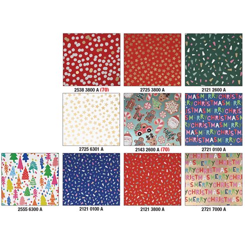 Carta Regalo Star Natale 25 Rotoli 70x100 Wishes Bambino 46-29871