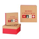 Scatole Regalo Star Natale 25 Set da 3 pz. Rett. Joke Boxes