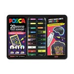 Marker Uni Posca Valigetta in Metallo Groovy 20 pz.