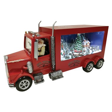 Carillon Natalizio VC Camion Villaggio Innevato 32 cm.
