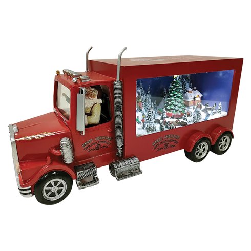 Carillon Natalizio VC Camion Villaggio Innevato 32 cm.