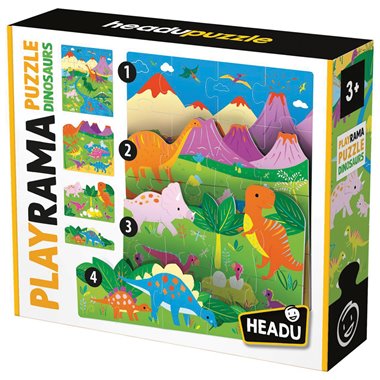 Headu 25 Playrama Puzzle The Dinosaurs