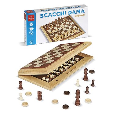 DN Scacchi Dama Pieghevole Legno 053481