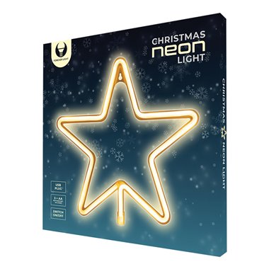 Lampada Neon Led Stella 5 punte FLNE22 290x23x290