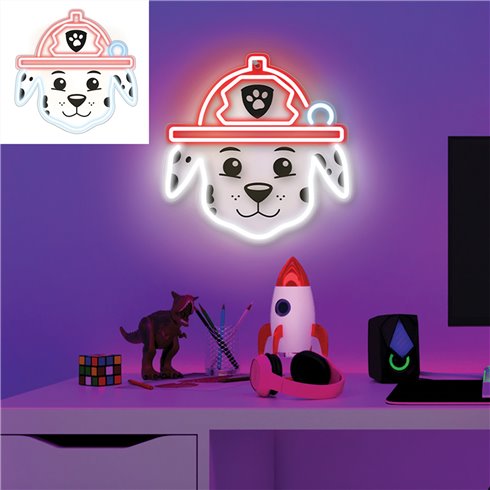 Lampada Neon Led Paw Patrol Plexi Marshall OW-130646 40x40