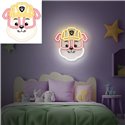 Lampada Neon Led Paw Patrol Plexi Rubble OW-130446 40x40