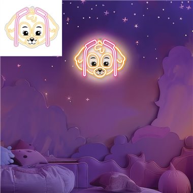 Lampada Neon Led Paw Patrol Plexi Skye OW-130546 40x40
