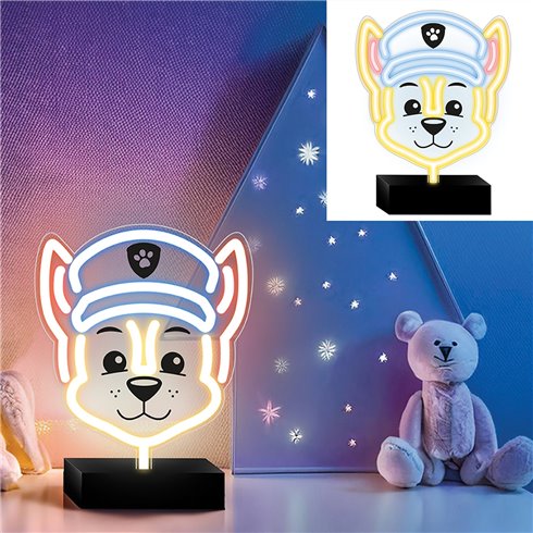 Lampada Neon Led Paw Patrol con base Chase OW-120346 25x25