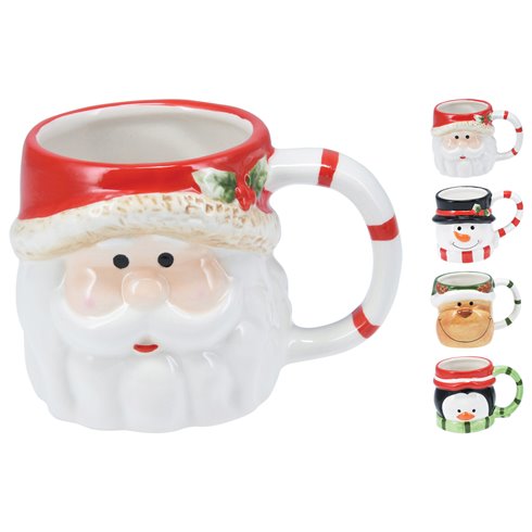VN Tazza Natalizia in Ceramica 8cm 4 Fantasie ALX630410 ALX63420