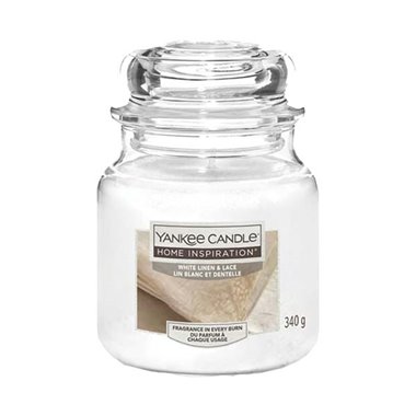 Yankee Candle Giara Media 340 gr.White Linen Lace