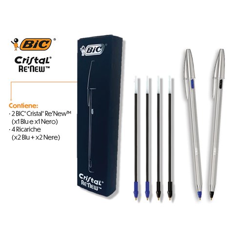Bic Kit Cristal Renew 2 pz. + 4 refills 504770