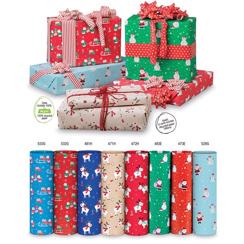 Carta Regalo Sadoch Natale 25 Kit 180 pz Brirex RASOCOORD08N