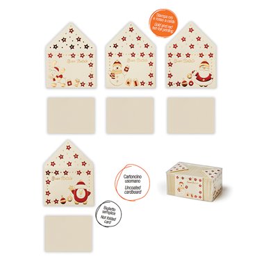 Chiudipacchi Sadoch Natale 25 Card decorata con busta 20579